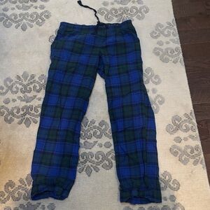 Blue and Green Plaid unisex pyjama Pants
